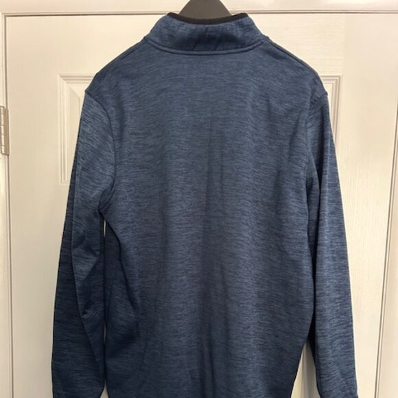 Under Armour Men’s ColdGear Loose Fit Heathered Blue Qtr Zip Pullover, Size L - Picture 2 of 4